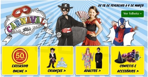 Carnaval | CONTINENTE | com descontos de 50% Exclusivos Online