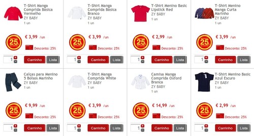 25% de desconto | CONTINENTE | vestuário até 23 fevereiro