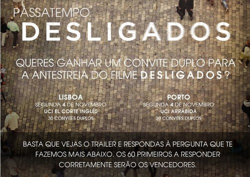 Passatempo | AXN | Convites Duplos, Antestreia Desligados