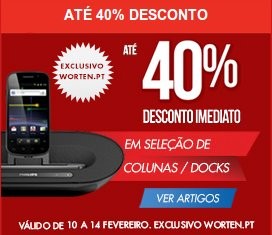 Desconto até 40% | WORTEN | Colunas - Docks