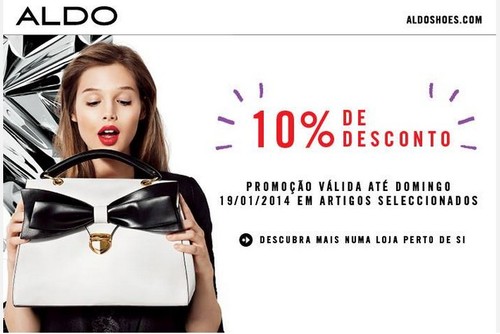 10% de desconto | ALDO | até 19 janeiro