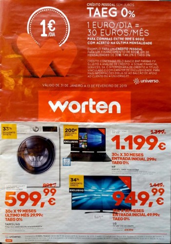 antevisão folheto worten promoções de 31 janeir