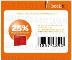Acumulação 25% + 20% de desconto | BOOK.IT | de 13 a 26 janeiro