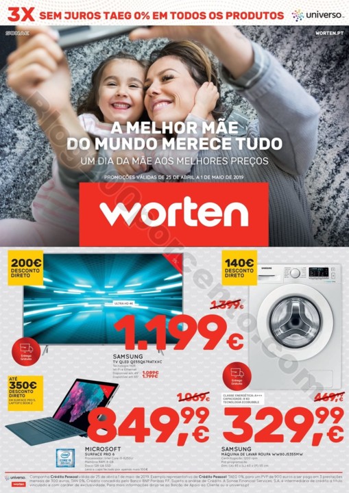 Antevisão Folheto WORTEN Dia da Mãe - Promoçõe