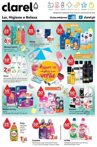 Antevisão Folheto CLAREL Promoções de 19 julho 