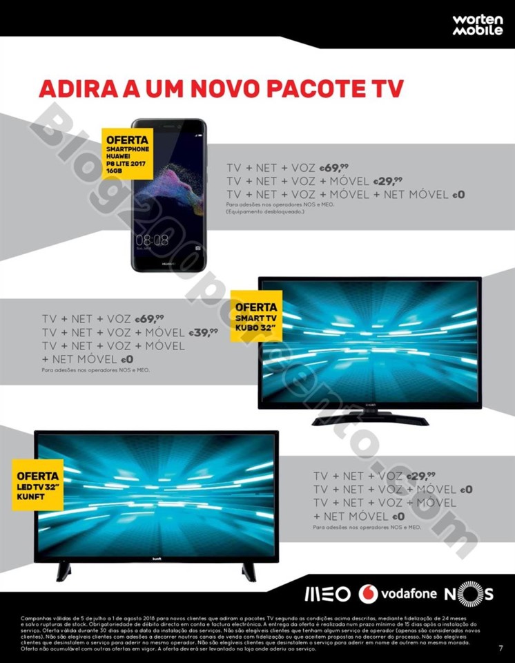 Novo Folheto WORTEN Mobile Promoções até 1 agos