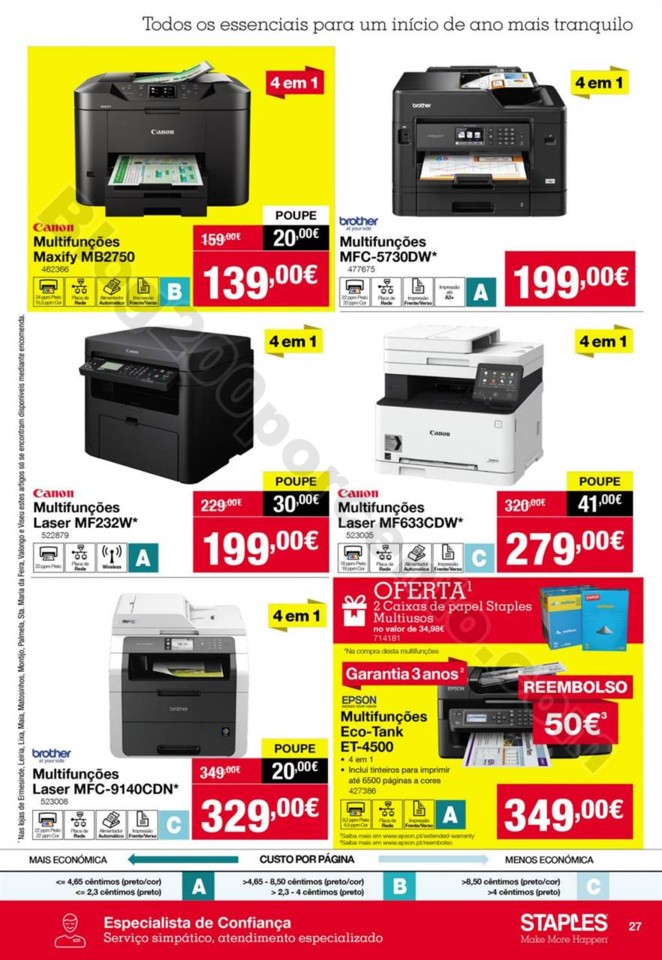Antevisão Folheto STAPLES Promoções de 2 a 16 j