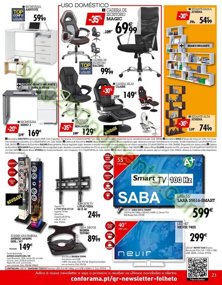 Antevisão Folheto CONFORAMA Promoções de 31 mar