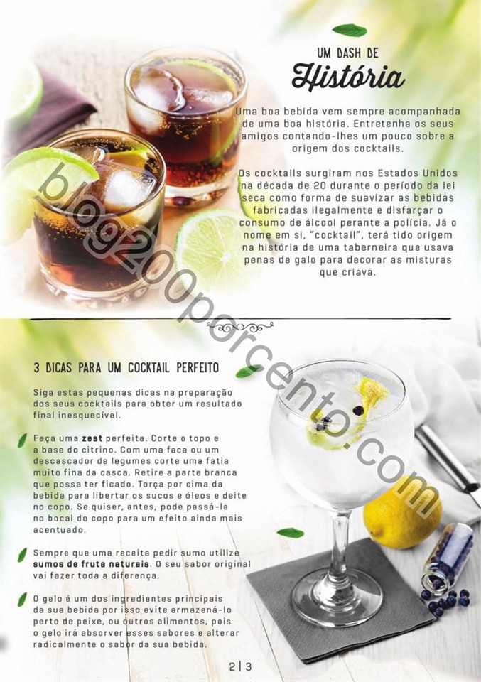 Antevisão Folheto CONTINENTE Cocktails &amp; Gins pro