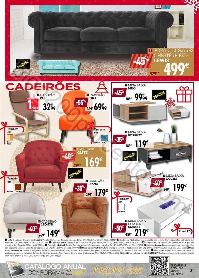 Novo Folheto CONFORAMA Promoções de 15 a 31 deze