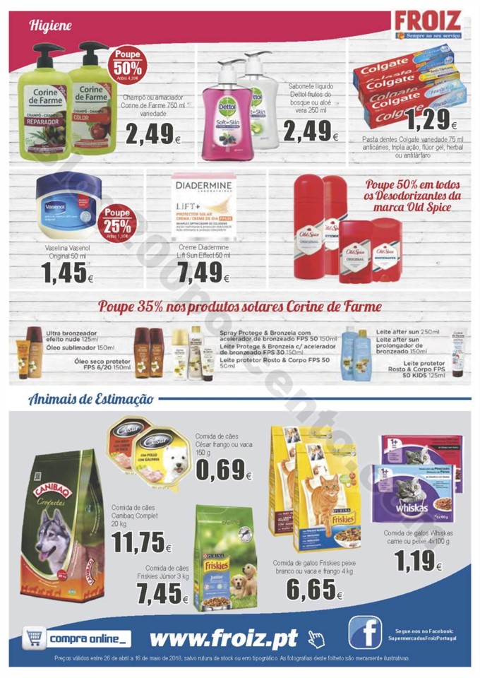 Antevisão Folheto FROIZ Promoções de 26 abril a