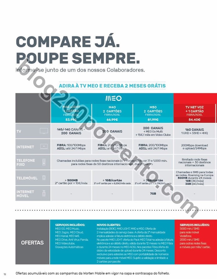 Antevisão Folheto WORTEN Mobile promoções de 9 