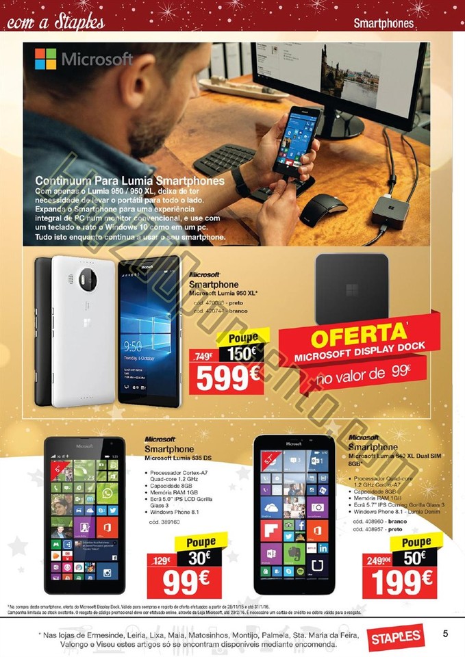 Antevisão folhetoSTAPLES Promoções Natal de 10 