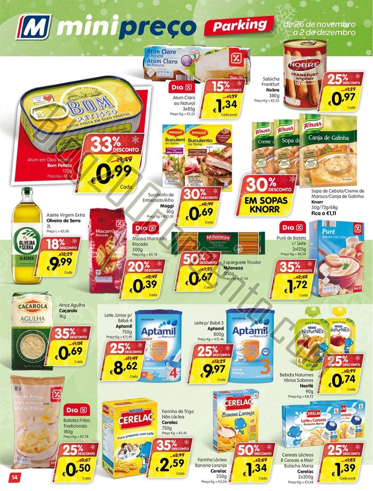 Antevisão Folheto MINIPREÇO Parking de 26 novemb