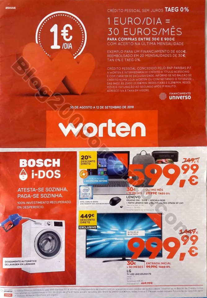 worten financiamento 1 euro 30 agosto a 11 setembr