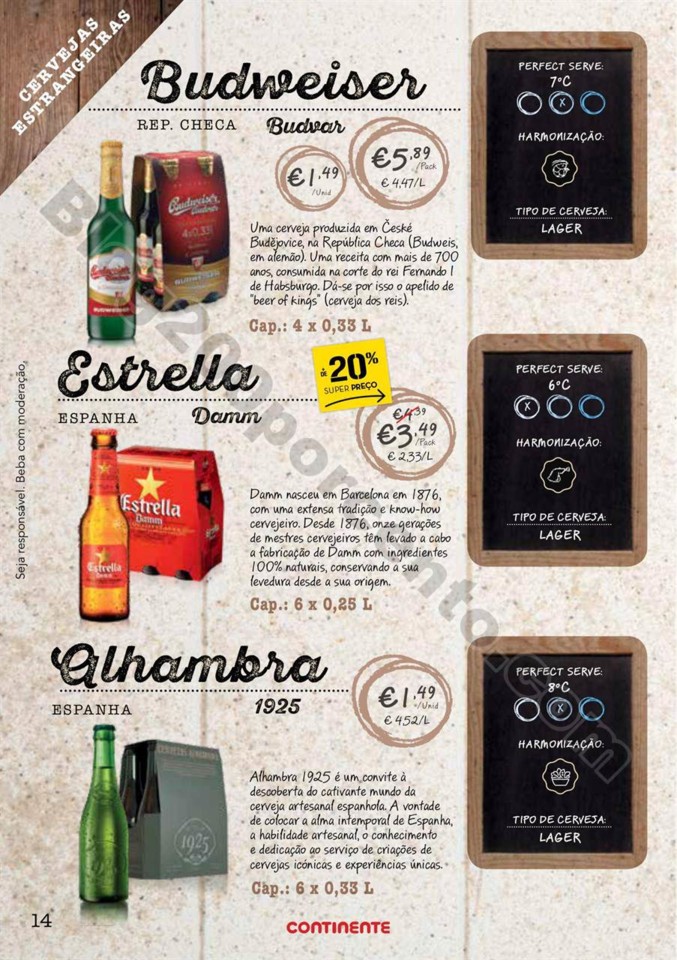 Antevisão Folheto CONTINENTE Especial cervejas de