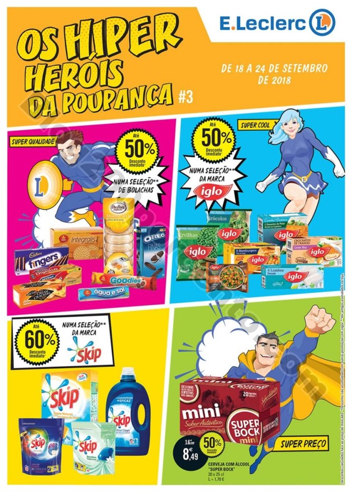 Antevisão Folheto E-LECLERC Promoções de 18 a 2