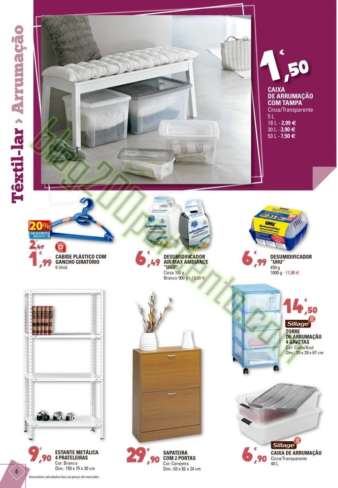 Antevisão Folheto E-LECLERC Têxtil Lar de 29 dez