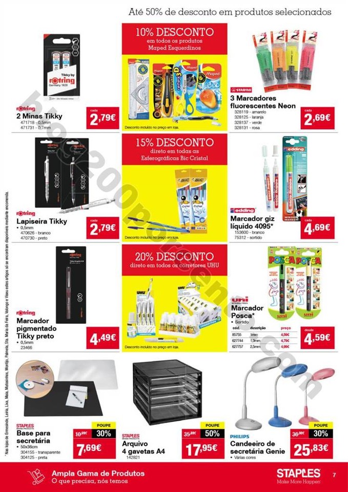 Antevisão Folheto STAPLES Promoções de 3 a 11 j