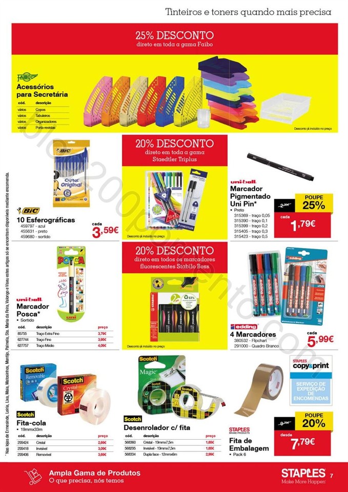 Antevisão Folheto STAPLES Promoções de 27 fever