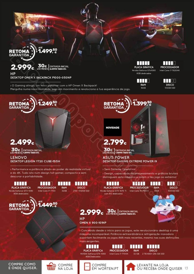 Antevisão Folheto WORTEN Gaming promoções de 26