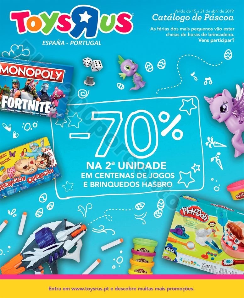 Especial Páscoa 70% desconto TOYSRUS Promoções 