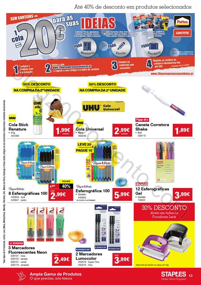 Antevisão Folheto STAPLES Páscoa promoções de 