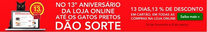 13% de deconto | CONTINENTE | Online - Acumulação