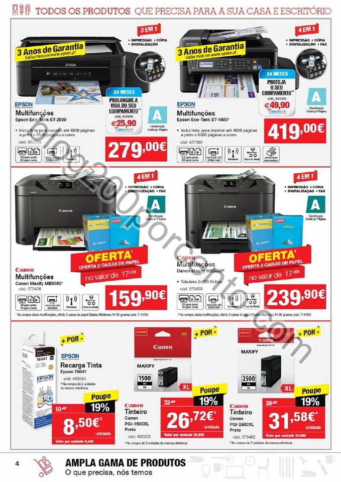 Antevisão Folheto STAPLES promoções de 19 a 31 