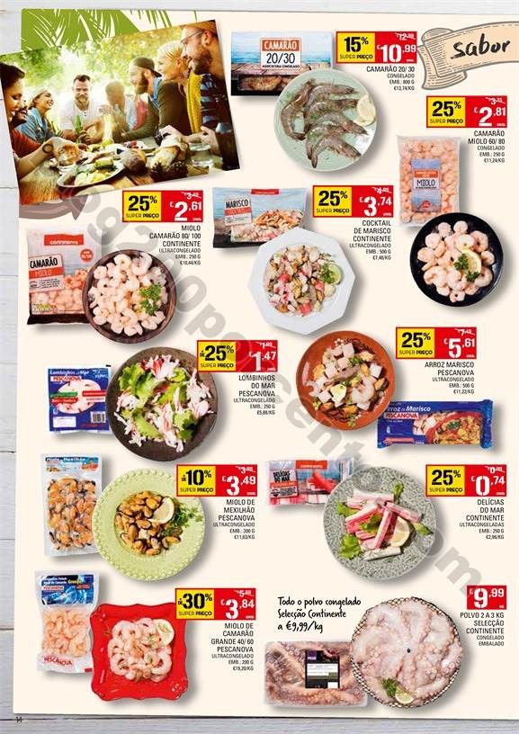 Antevisão Folheto CONTINENTE Mariscos e Cervejas 