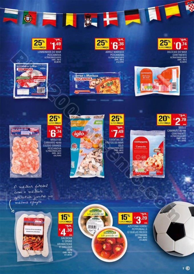 Antevisão Folheto CONTINENTE Cervejas e mariscos 