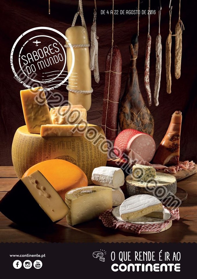 Novo Folheto CONTINENTE Queijos promoções de 4 a
