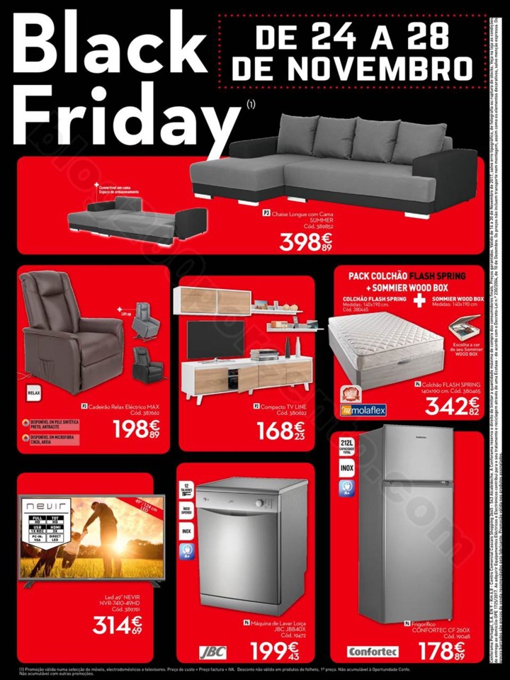 Antevisão Folheto CONFORAMA Black Days promoçõe