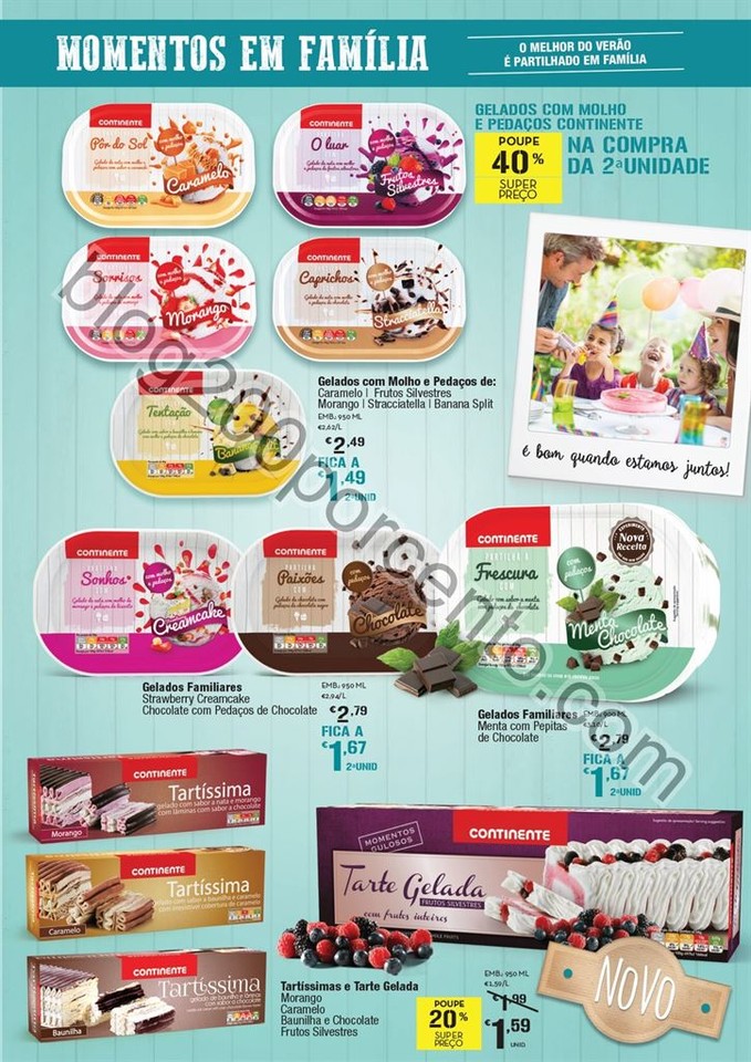 Novo Folheto CONTINENTE Gelados promoções até 1