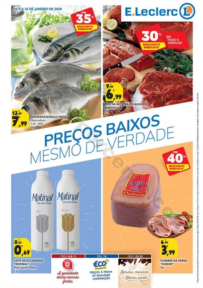 Antevisão Folheto E-LECLERC Promoções de 9 a 15