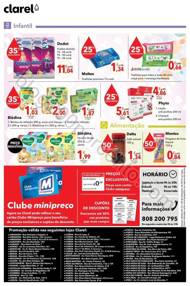 Antevisão Folheto CLAREL promoções de 15 a 28 s