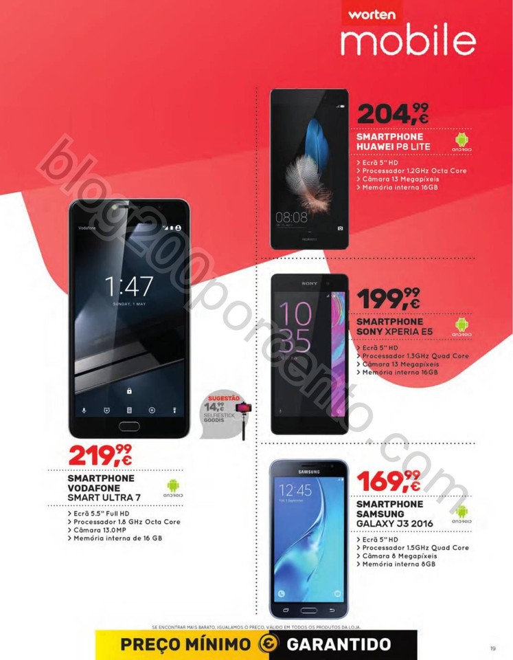 Antevisão Folheto WORTEN Mobile Promoções de 15