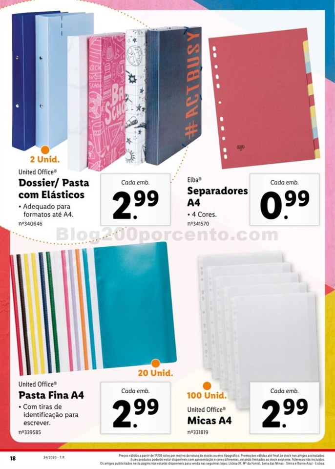 Antevisão Folheto LIDL Regresso às Aulas Promoç