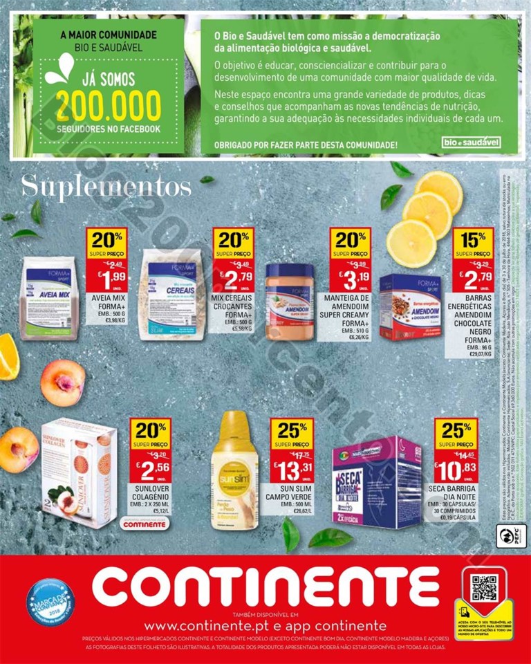 Antevisão Folheto CONTINENTE Bio e Saudável prom