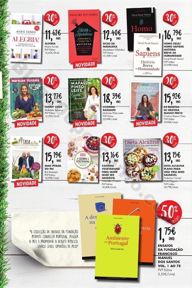 Antevisão Folheto PINGO DOCE Bazar Livros Promoç