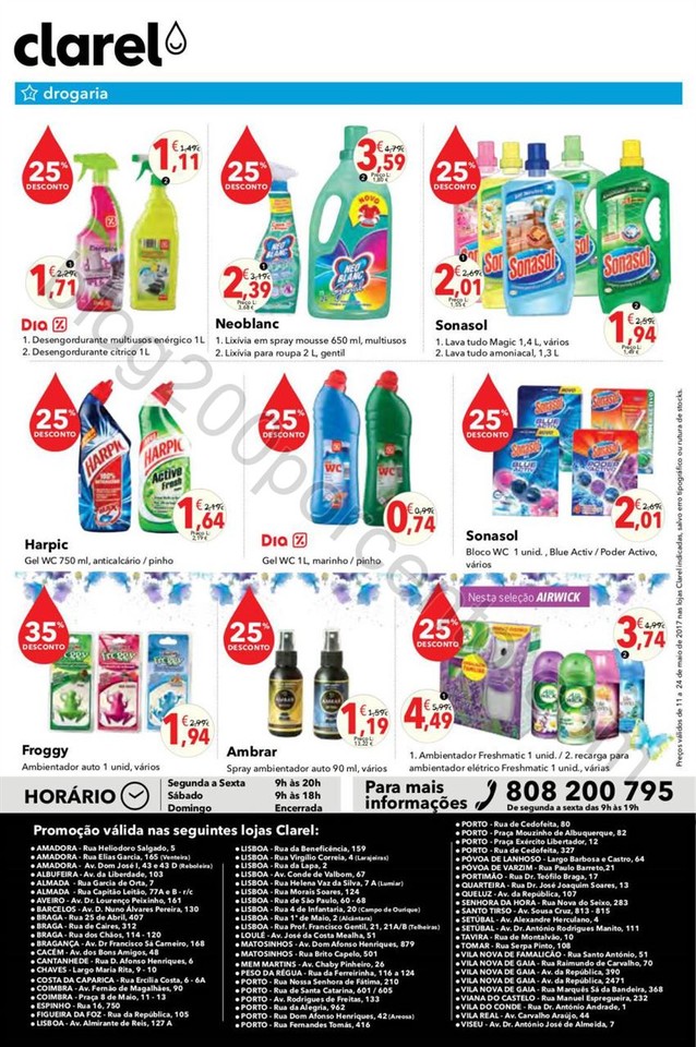 Antevisão Folheto CLAREL Promoções de 11 a 24 m