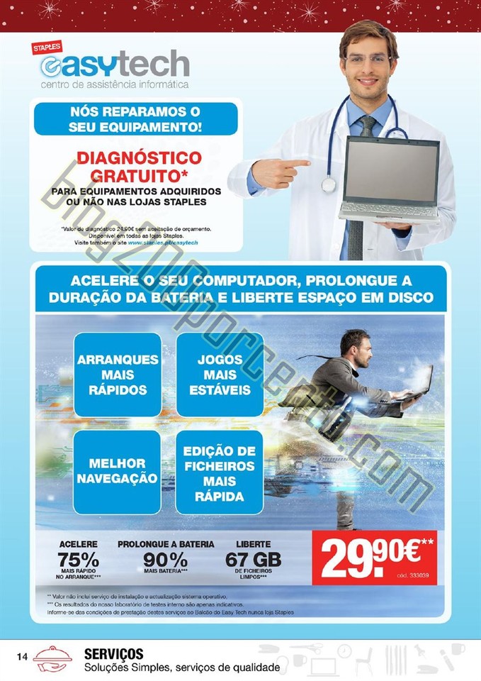 Antevisão folhetoSTAPLES Promoções Natal de 10 
