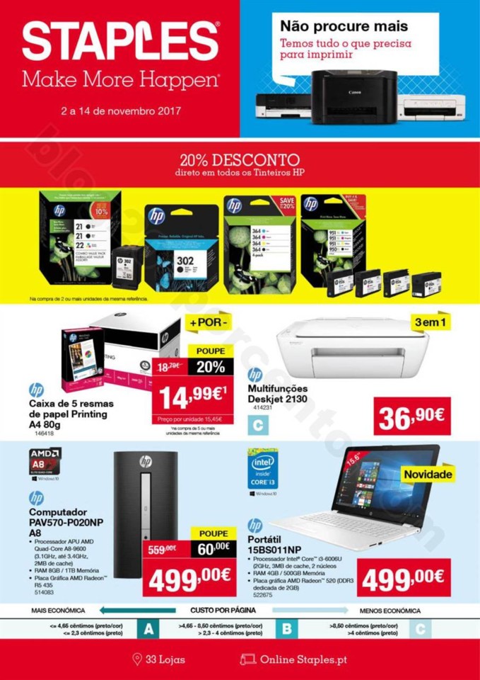 Antevisão Folheto STAPLES Promoções de 2 a 14 n