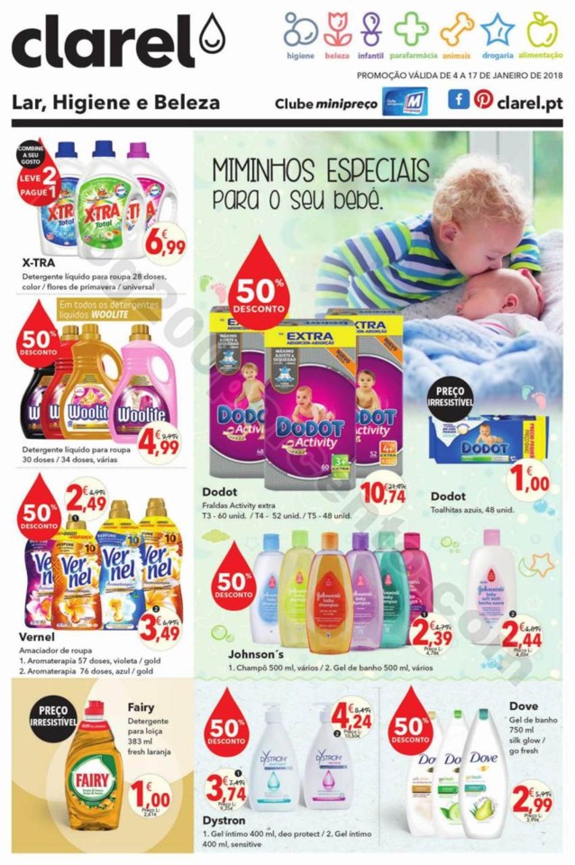 Antevisão Folheto CLAREL Promoções de 4 a 17 ja