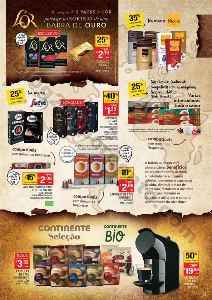 Antevisão Folheto CONTINENTE Bebidas quentes prom
