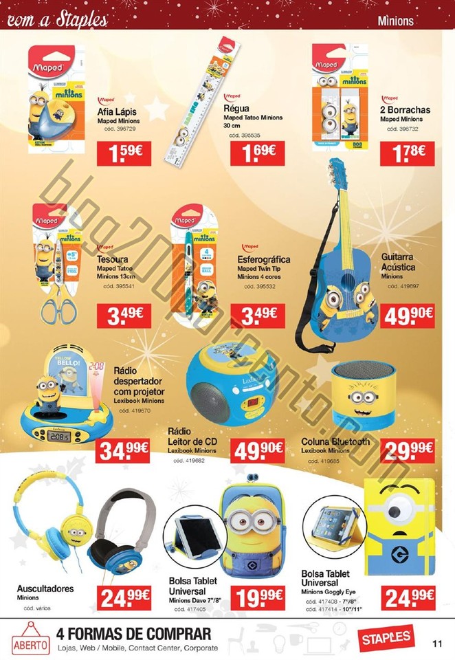Antevisão Folheto STAPLES Natal promoções de 26