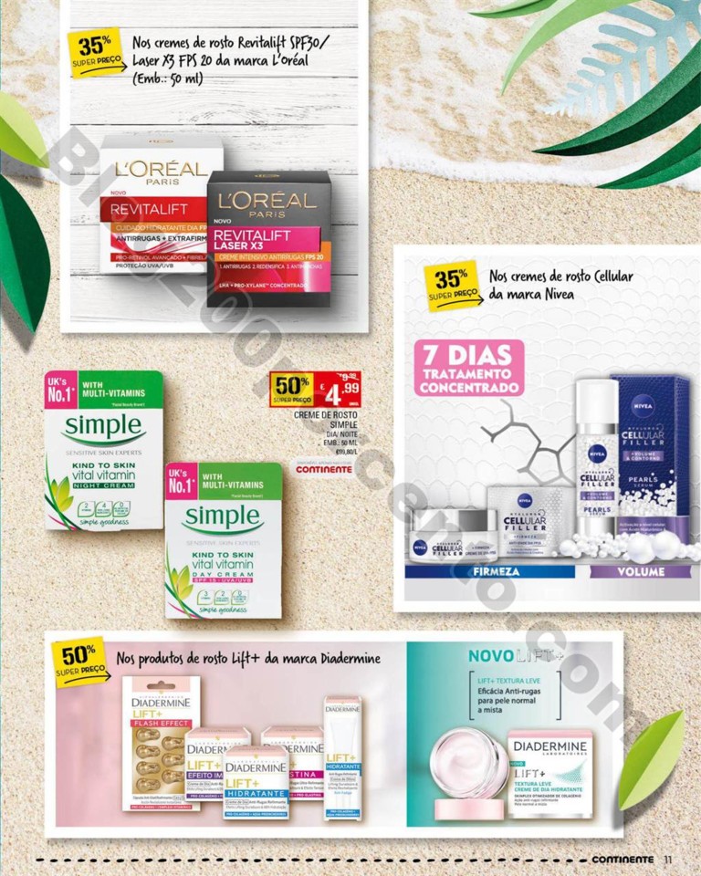 Antevisão Folheto CONTINENTE Beleza verão promo