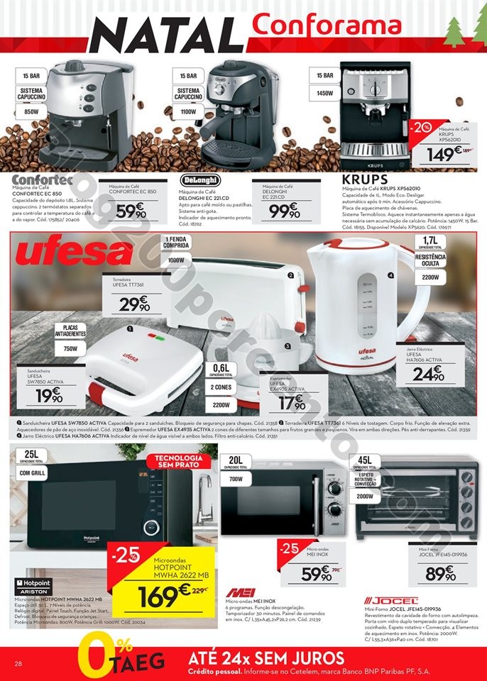 Antevisão Folheto CONFORAMA Natal promoções at