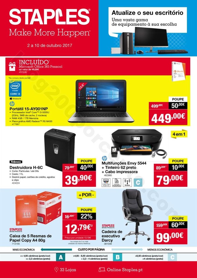 Antevisão Folheto STAPLES promoções de 2 a 10 o