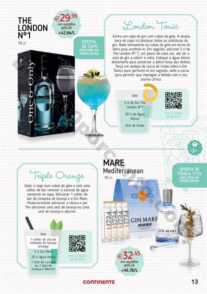 Antevisão Folheto CONTINENTE Cocktails de 25 julh